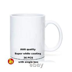 11oz Sublimation Mugs Sublimation Blank Cups Ceramic White Coffee Mugs, Blank