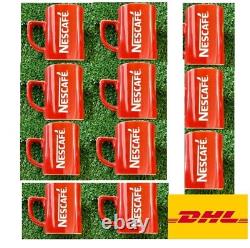 12 Pcs Nescafe Red Cup Mug Coffee Ceramic Collectible Classic Gift 8 oz