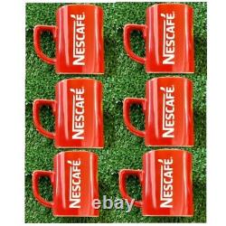 12 Pcs Nescafe Red Cup Mug Coffee Ceramic Collectible Classic Gift 8 oz