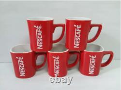 12 Pcs Nescafe Red Cup Mug Coffee Ceramic Collectible Classic Gift 8 oz