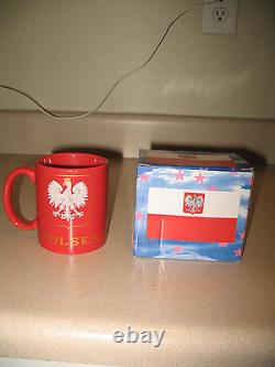 12oz Poland Polish Polska Eagle Red Coffee Ceramic Mug