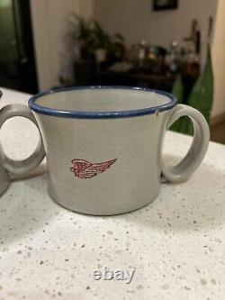 2 Matching Hand Made Red Wing Stoneware Co Large Ceramic