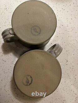 2 Matching Hand Made Red Wing Stoneware Co Large Ceramic