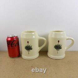 2 Merion Golf Club 1896 Beer Mugs Vintage Hall 590 Ceramic Mugs