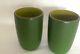 2 (Two) Heath Ceramics 4.75 Tall Modern Cup Tumbler Two Toned Green 700 RARE