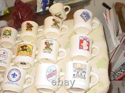 32 Vintage Boy Scouts Hawk Mountain Council Porcelain/Ceramic Mugs 1970's 1980