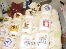 32 Vintage Boy Scouts Hawk Mountain Council Porcelain/Ceramic Mugs 1970's 1980