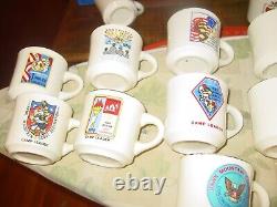 32 Vintage Boy Scouts Hawk Mountain Council Porcelain/Ceramic Mugs 1970's 1980