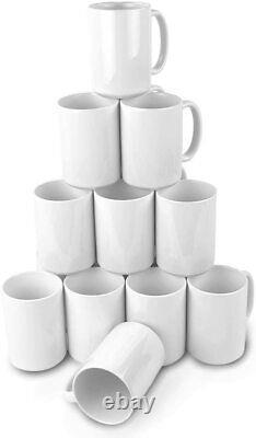 36 PCS Mugs 11 OZ Sublimation Mugs Blank White Mugs Coated Ceramic Cups