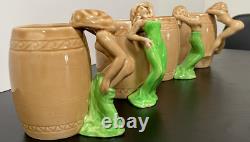 4 Vintage Original Kindell Style BURLESQUE RISQUE Beer Coffee Ceramic MUGS