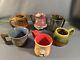 6 Handmade Assorted Studio Pottery Ceramic Mugs