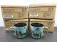 8 Mossy Oak Blue Reactive Deer Mugs Set Stoneware Outdoors Hunt Camp Cup Lot NEW