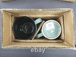 8 Mossy Oak Blue Reactive Deer Mugs Set Stoneware Outdoors Hunt Camp Cup Lot NEW