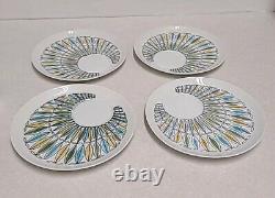 8 Piece Vintage ARABIA KORONA Corona Cup Saucer Set Hand Painted RARE BEAUTIFUL