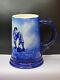 Antique CAC Lenox Football/Rugby Player Stein/Mug Cobalt & White