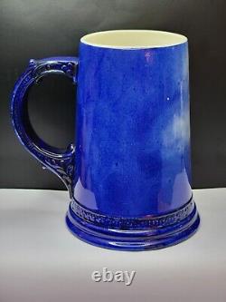 Antique CAC Lenox Football/Rugby Player Stein/Mug Cobalt & White