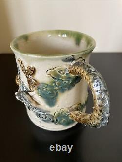 Antique Staffordshire Creamware Pottery Whieldon Type Colour Glaze Mug