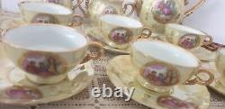 Antique ceramic coffee tea set 15 pieces matching