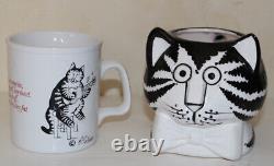 B. Kliban cat vintage set of two ceramic mugs