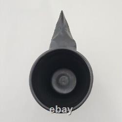 Barbara Glynn Prodaniuk Art Pottery Black Textured Raven Cup Signed