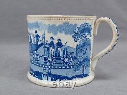 British Entrance to the Liverpool & Manchester Railroad Blue Transferware Mug