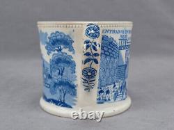 British Entrance to the Liverpool & Manchester Railroad Blue Transferware Mug