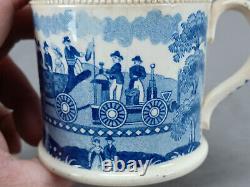 British Entrance to the Liverpool & Manchester Railroad Blue Transferware Mug