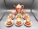 Carlton Ware Rouge Royale Vintage Hand painted Coffee Set