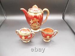 Carlton Ware Rouge Royale Vintage Hand painted Coffee Set