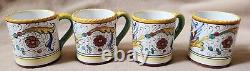 Deruta Italy Raffaellesco Pattern 8 Small Mugs