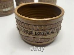 Down To Earth Mug Soup Bowl Pottery Bible Verse Full Set Of 4