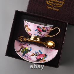 European Ceramic Coffee Cup Set Gold Bone Teacup Mug Teapot Tea Party Afternoon