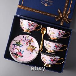 European Ceramic Coffee Cup Set Gold Bone Teacup Mug Teapot Tea Party Afternoon