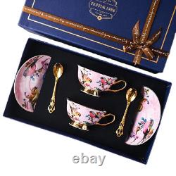 European Ceramic Coffee Cup Set Gold Bone Teacup Mug Teapot Tea Party Afternoon