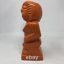 Frankoma Tiki Mug 2023 Ceramic Orange Speckled Cevola 13/25 War God LE Sold Out