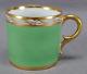 Guerhard et Dihl Duc D'Angouleme Paris Green & Gold Coffee Cup C. 1800