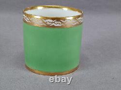 Guerhard et Dihl Duc D'Angouleme Paris Green & Gold Coffee Cup C. 1800