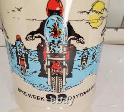 Harley-Davidson Vintage Motorcycle Ceramic Coffee Mug cup Silver