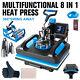 Heat Press Machine 8 in 1 Sublimation Printing 15x12 for T-Shirt Mug Hat Plate