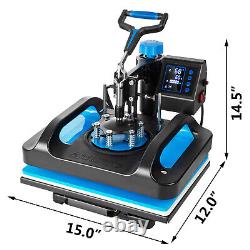 Heat Press Machine 8 in 1 Sublimation Printing 15x12 for T-Shirt Mug Hat Plate