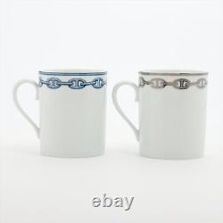 Hermes Chaine D'ancre Mug Ceramic Blue x Gray