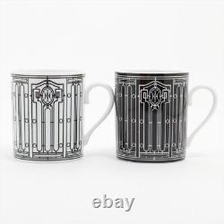 Hermes H Deco Mug Ceramic Black 2 Piece Set