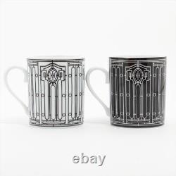 Hermes H Deco Mug Ceramic Black 2 Piece Set