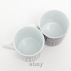 Hermes H Deco Mug Ceramic Black 2 Piece Set