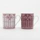 Hermes H Deco Mug Ceramic Red 2 Piece Set