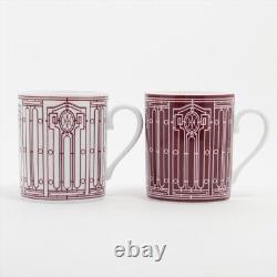 Hermes H Deco Mug Ceramic Red 2 Piece Set