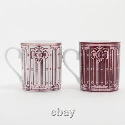 Hermes H Deco Mug Ceramic Red 2 Piece Set