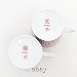 Hermes H Deco Mug Ceramic Red 2 Piece Set