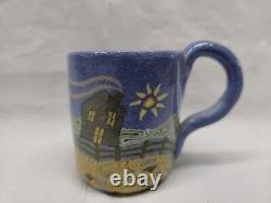 Jane Peiser pottery cup house and sun landscape