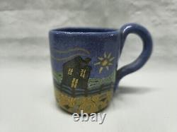 Jane Peiser pottery cup house and sun landscape